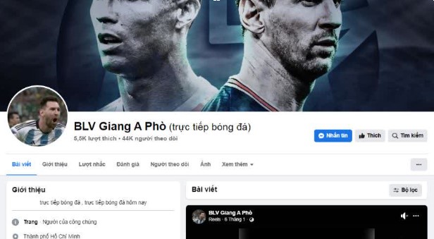 Trang Facebook của Giàng A Phò